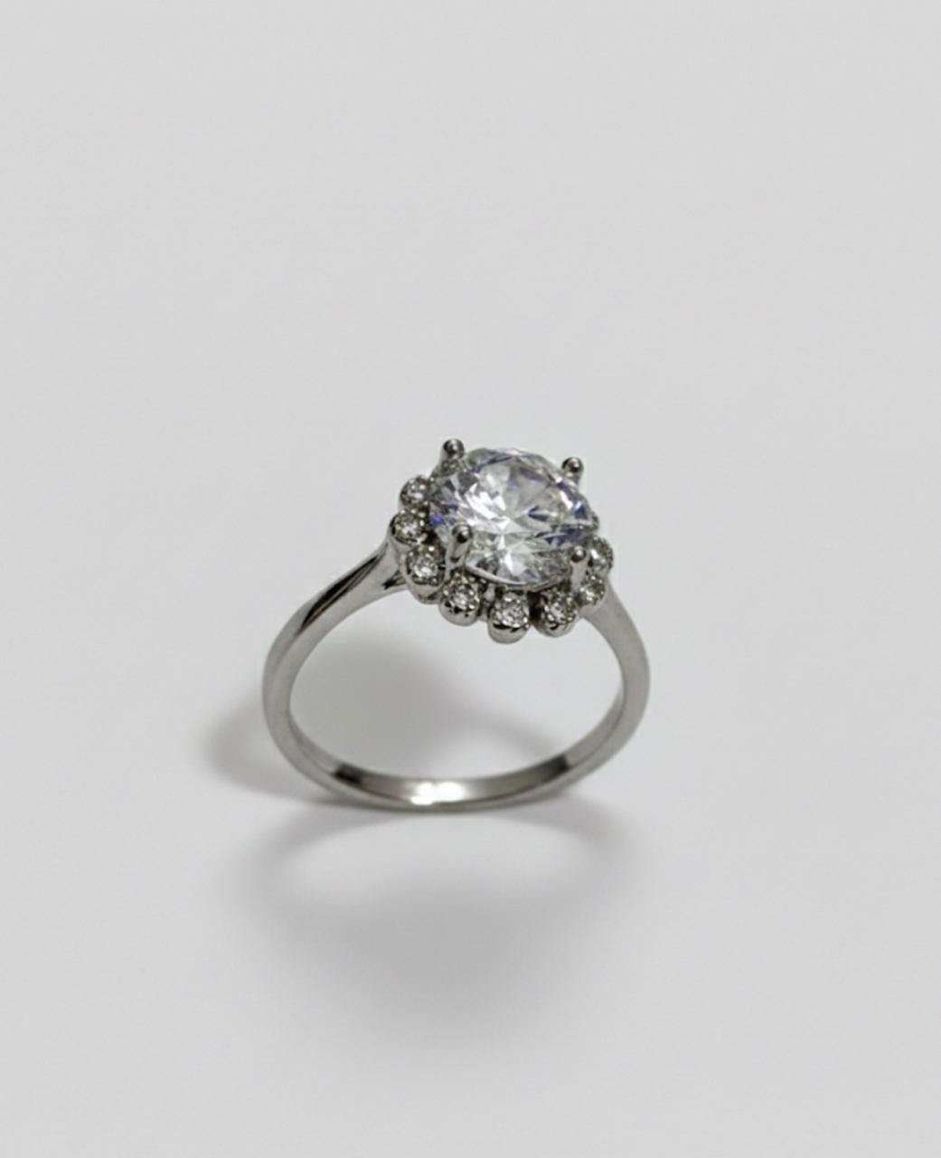 Floral Sparkle Cluster Ring