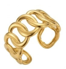 Bold Chain Link 18K Cuff Bracelet