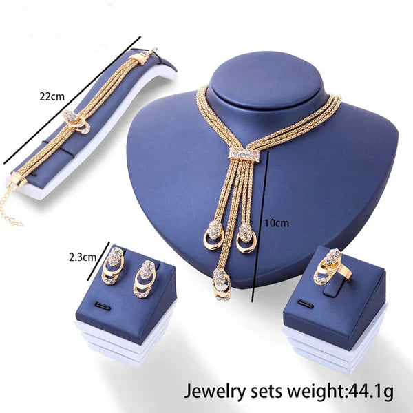 Fascinating Crystal Note Marvelous Necklace Earrings