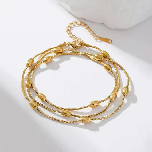 Triple Strand Necklace Wraparound Bracelet cum Necklace