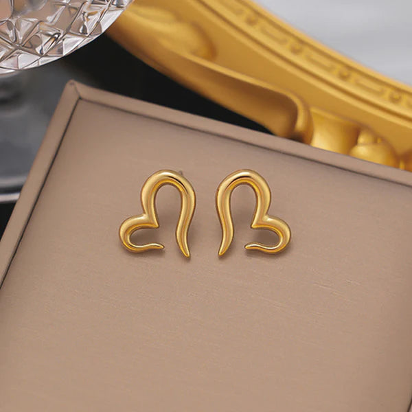 Heart Themed Stud Earrings