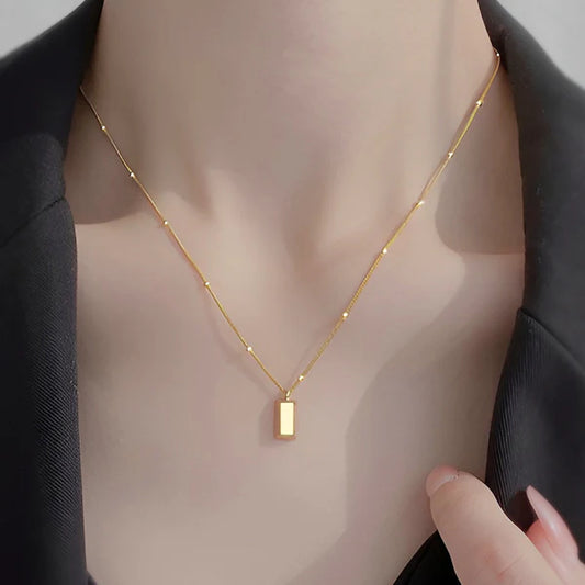 Golden Rectangular Pendant