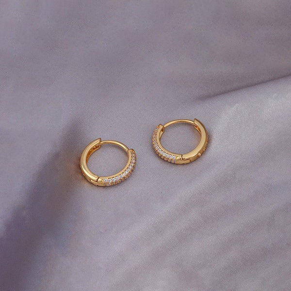 Xuping Jewelry AD Studded Hoop Earrings