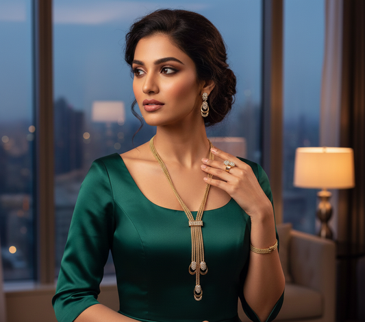 Fascinating Crystal Note Marvelous Necklace Earrings