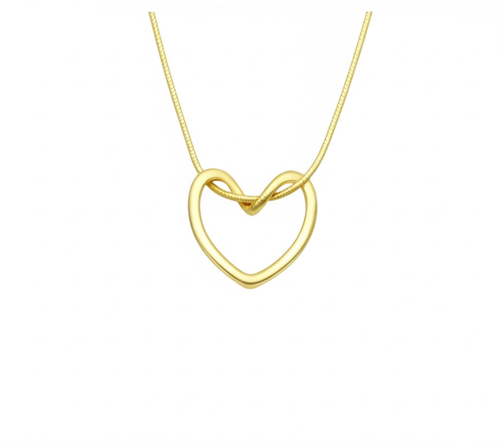 "Golden Heart Knot Necklace" 18K Gold-Plated Anti Tarnish