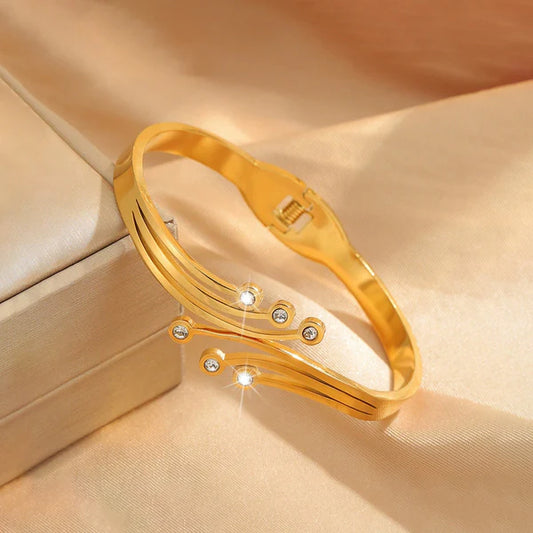 Contemporary Anti Tarnish Geometric Bracelet