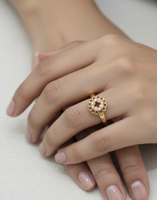 Floral Crystal Ring