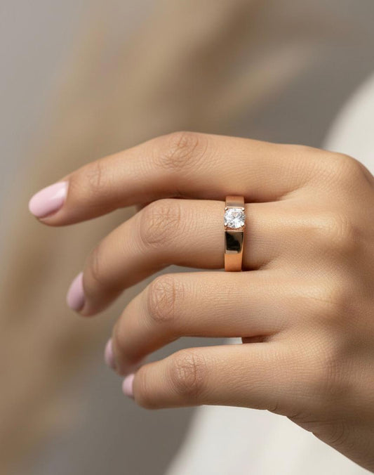 Classic Centre-Set Solitaire Band Ring