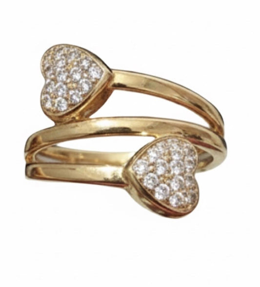 Double Heart Bypass Ring
