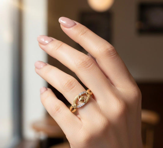 Crystal Orbit Adjustable Ring