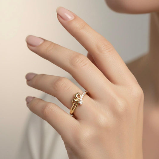 Twin Heart Infinity Ring