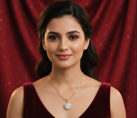 Crystal Snowflake Pendant Necklace