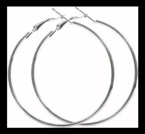 Classic Silver Hoop Earrings