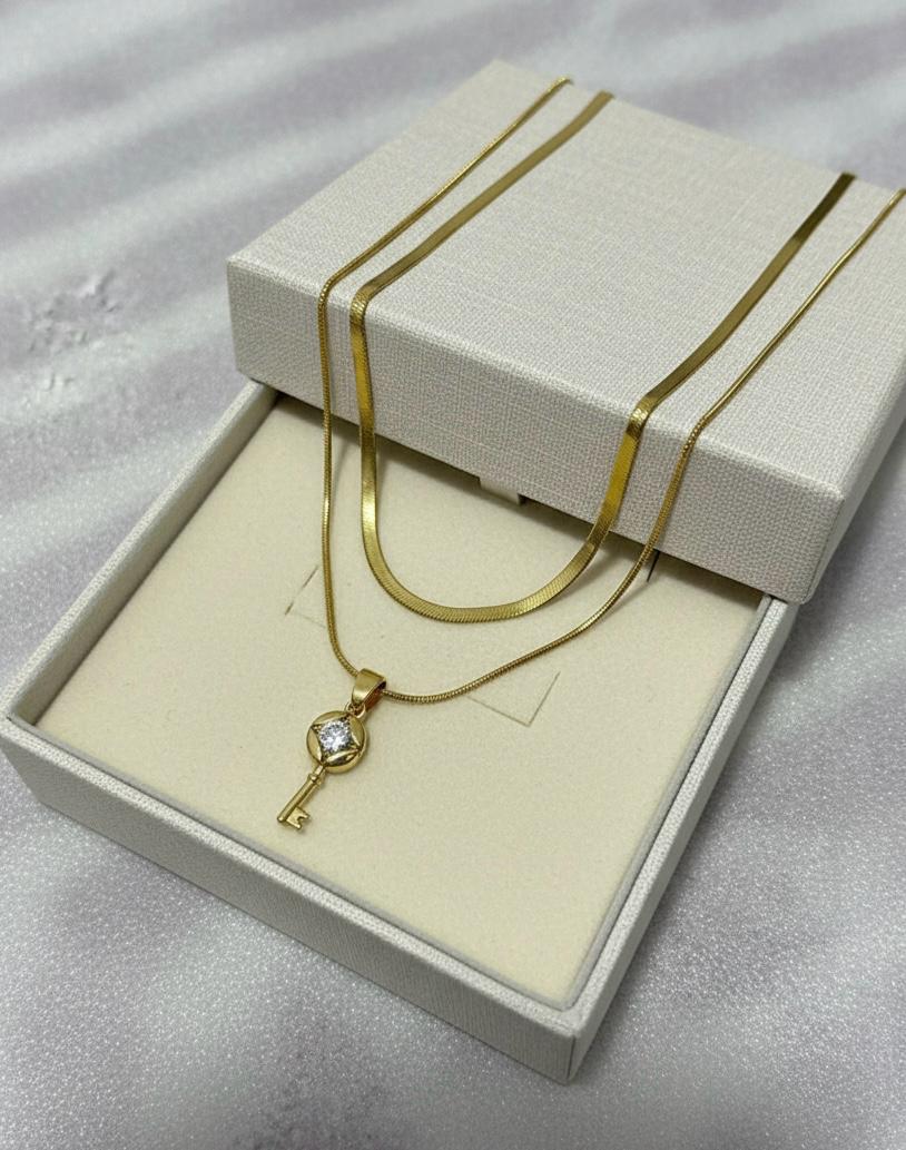 Crystal Key Necklace