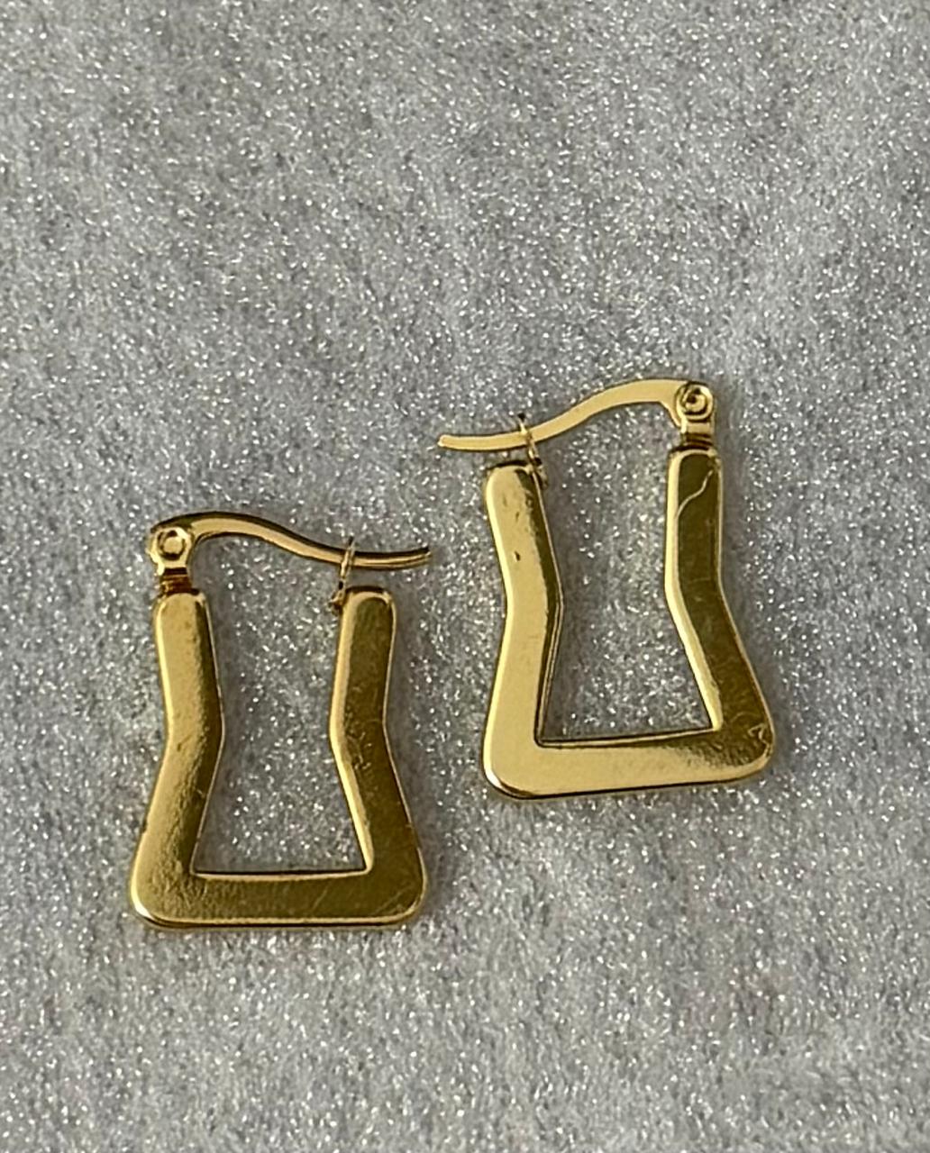 Sleek Geometric Stud Hoops