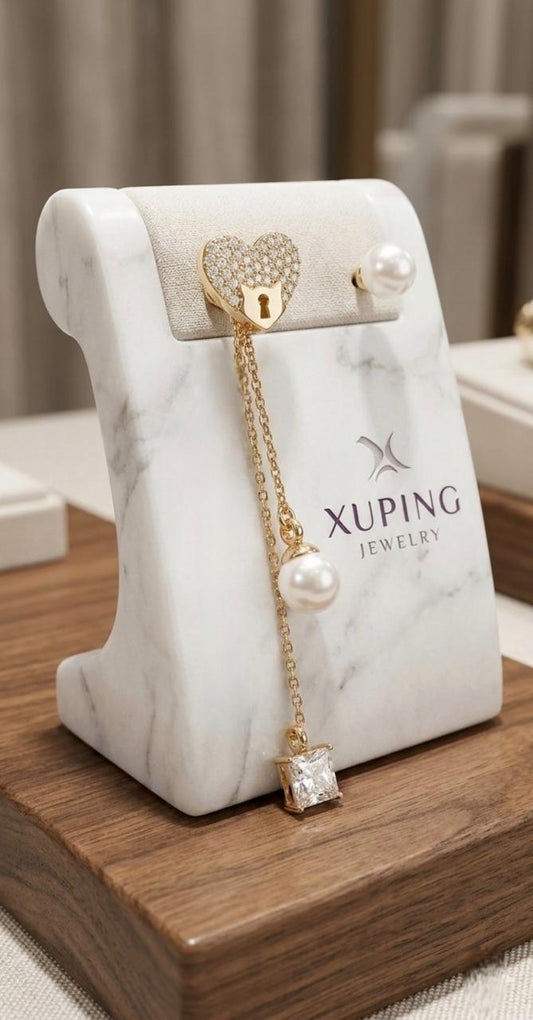 Royal Heart Lock Pearl Drops