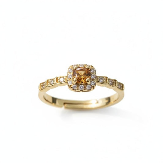 Golden Yellow Adjustable Ring