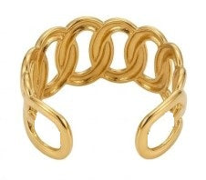 Bold Chain Link 18K Cuff Bracelet