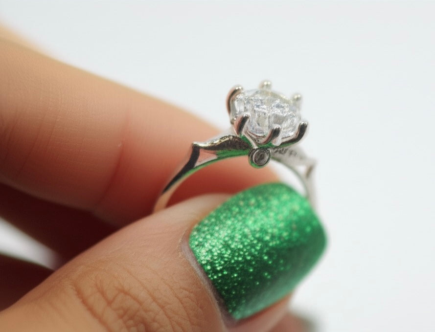 Silver Plated Contemporary Korean Finger Ring – Adjustable