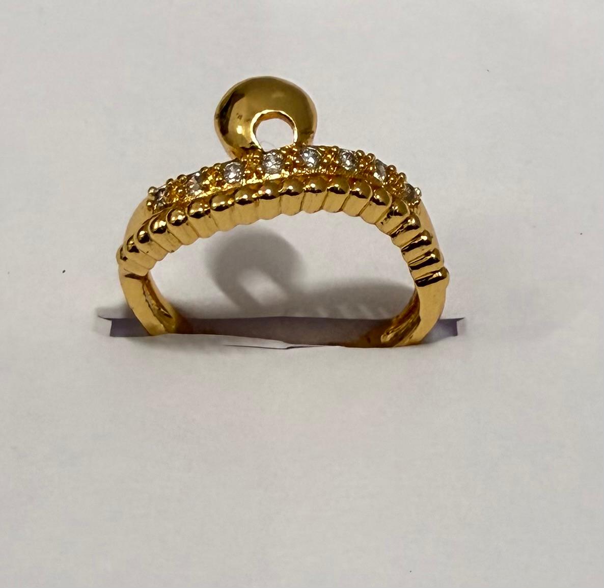 Luna Curve Crystal Ring