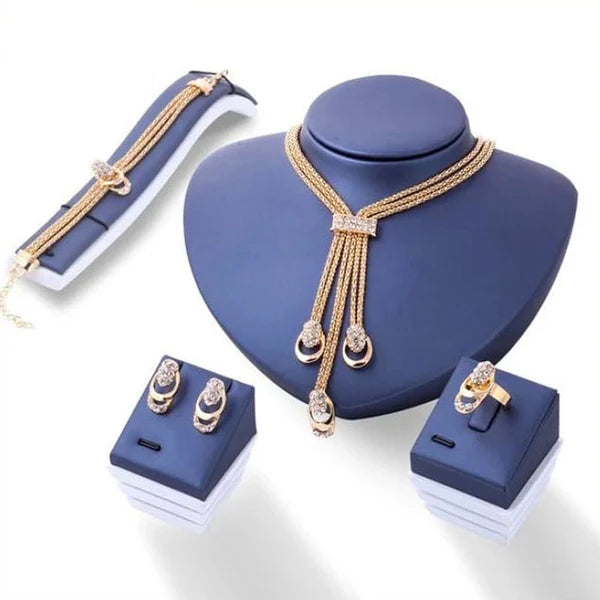Fascinating Crystal Note Marvelous Necklace Earrings