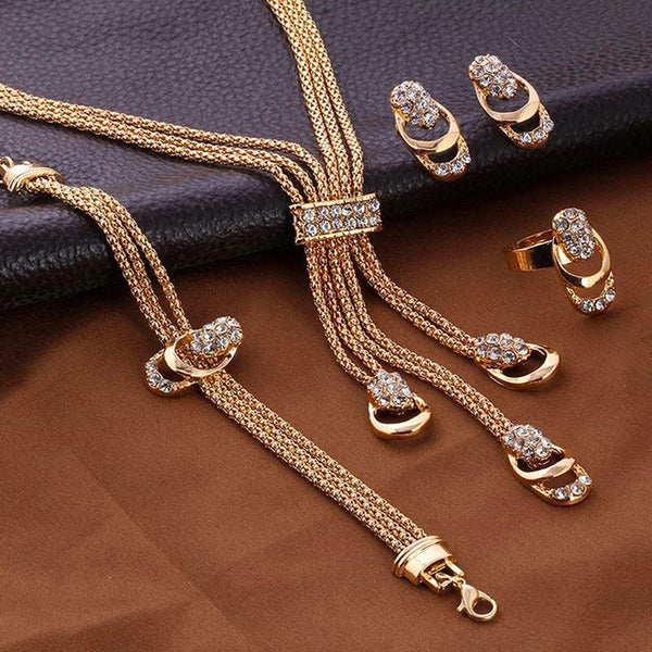 Fascinating Crystal Note Marvelous Necklace Earrings