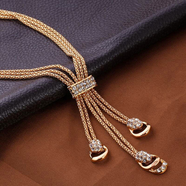 Fascinating Crystal Note Marvelous Necklace Earrings