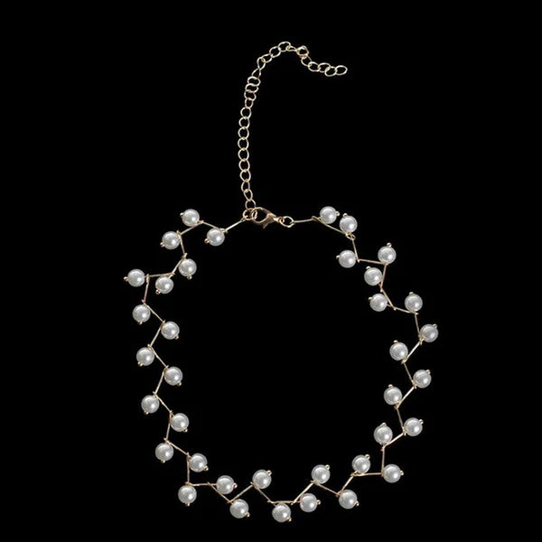 Pearl Studded Single Layer Necklace