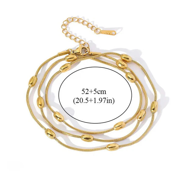 Triple Strand Necklace | Wraparound Bracelet cum Necklace