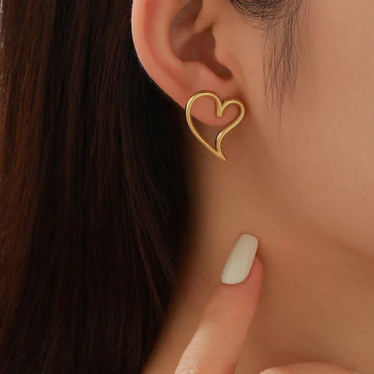 Heart Themed Stud Earrings