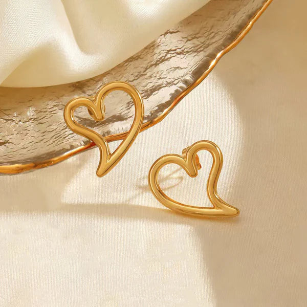 Heart Themed Stud Earrings