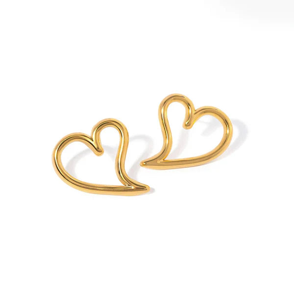 Heart Themed Stud Earrings