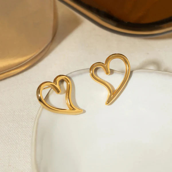 Heart Themed Stud Earrings