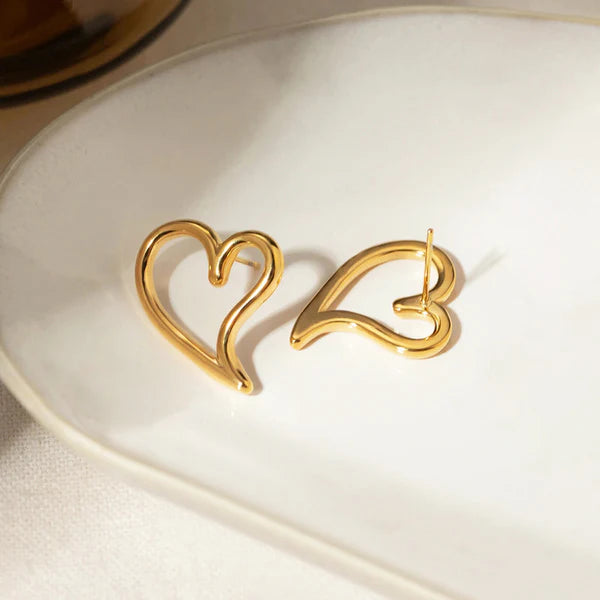 Heart Themed Stud Earrings