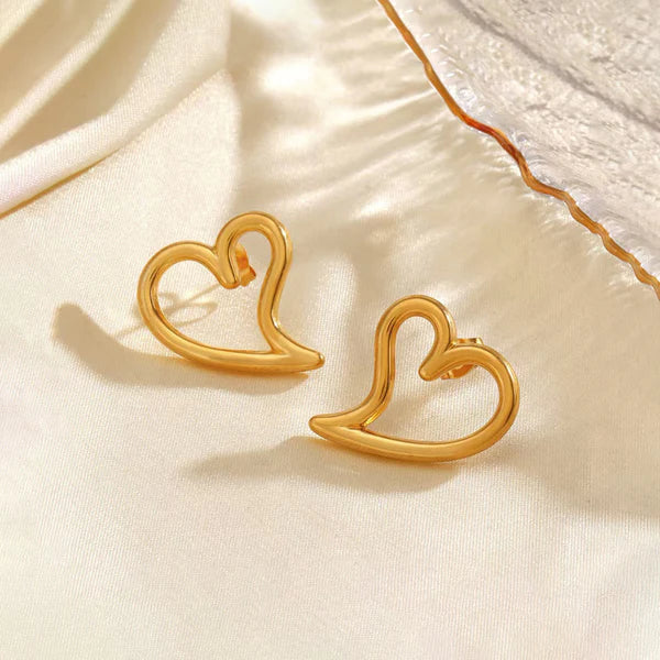 Heart Themed Stud Earrings