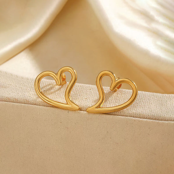 Heart Themed Stud Earrings