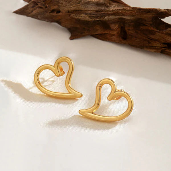 Heart Themed Stud Earrings