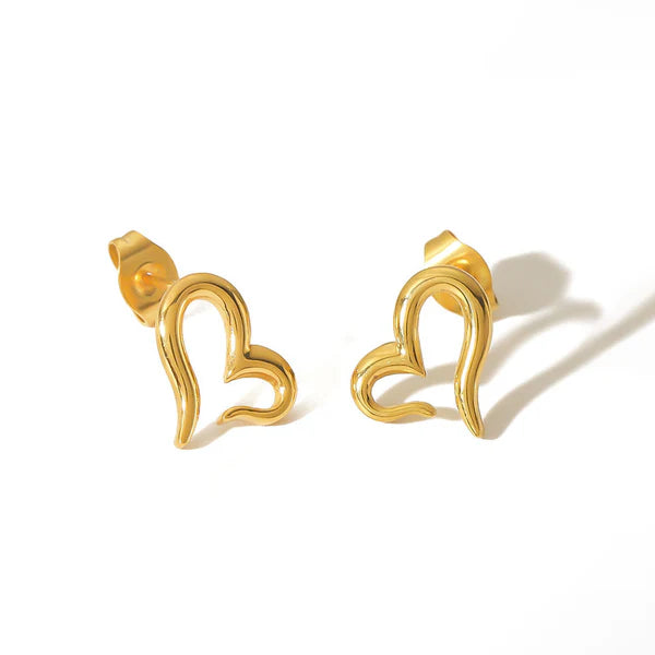 Heart Themed Stud Earrings