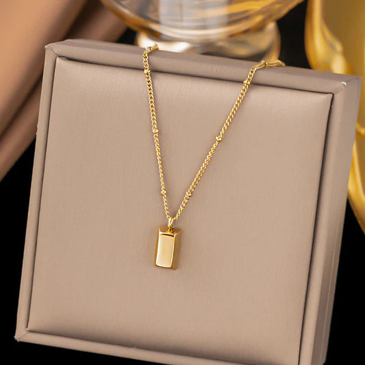 Golden Rectangular Pendant