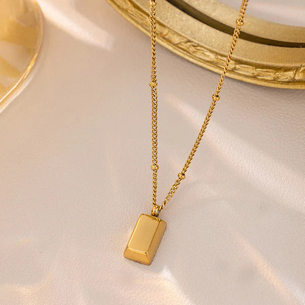 Golden Rectangular Pendant