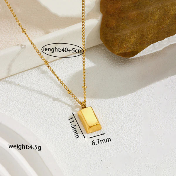 Golden Rectangular Pendant