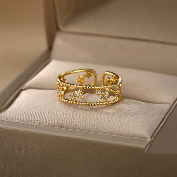 Star Themed Adjustable Finger Ring