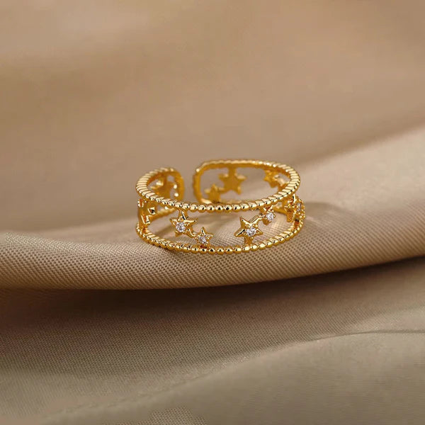 Star Themed Adjustable Finger Ring