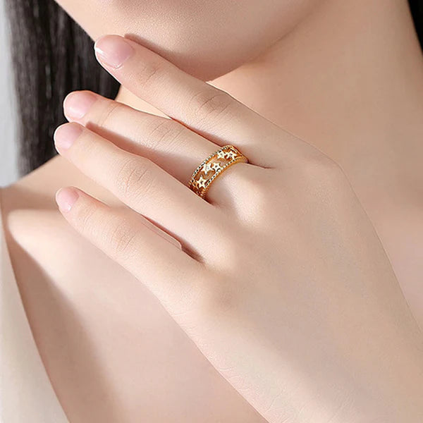 Star Themed Adjustable Finger Ring