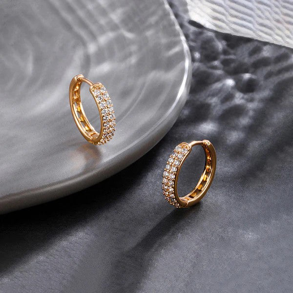 Xuping Jewelry AD Studded Hoop Earrings