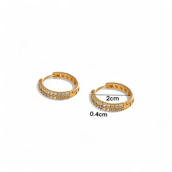 Xuping Jewelry AD Studded Hoop Earrings