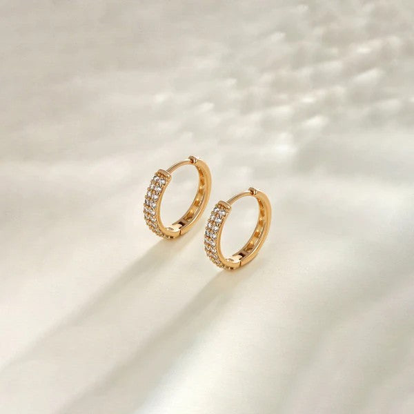 Xuping Jewelry AD Studded Hoop Earrings