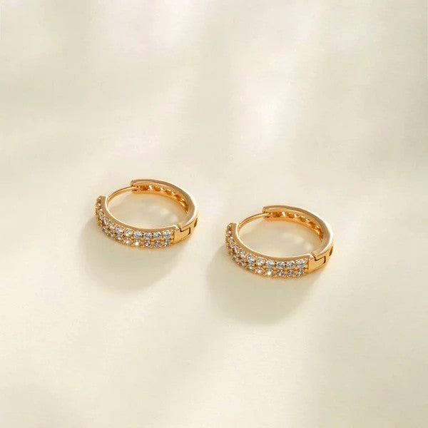 Xuping Jewelry AD Studded Hoop Earrings