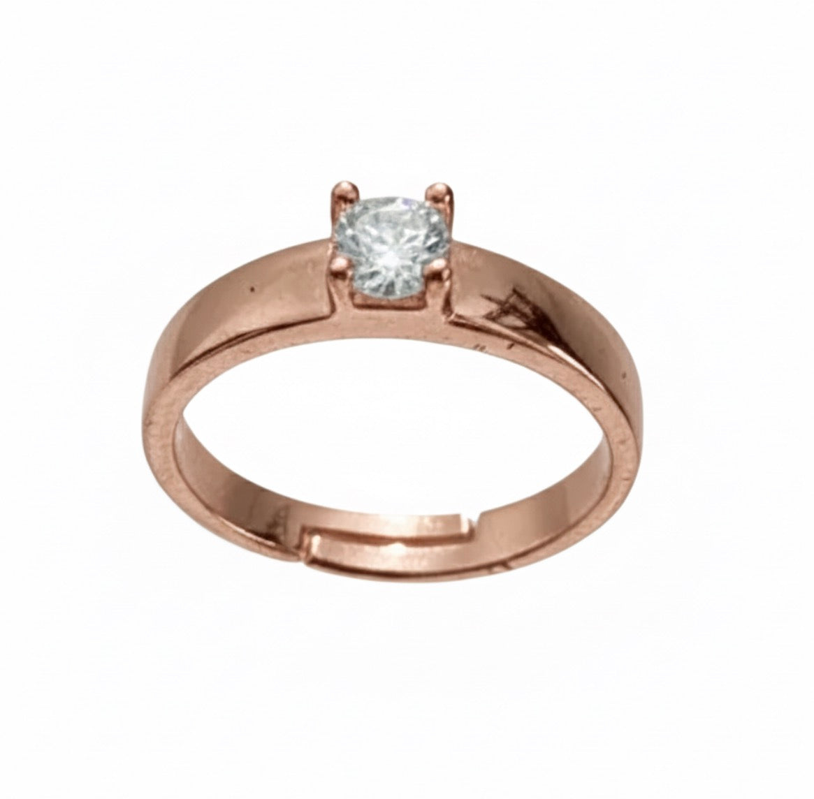 Elegant Solitaire Band Ring