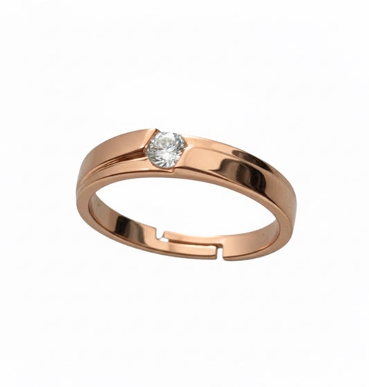 Solitaire Glide Band Ring
